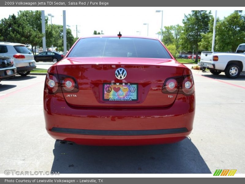 Salsa Red / Pure Beige 2009 Volkswagen Jetta TDI Sedan