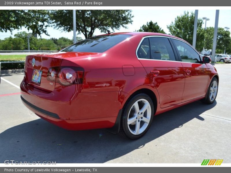 Salsa Red / Pure Beige 2009 Volkswagen Jetta TDI Sedan