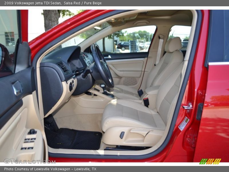 Salsa Red / Pure Beige 2009 Volkswagen Jetta TDI Sedan