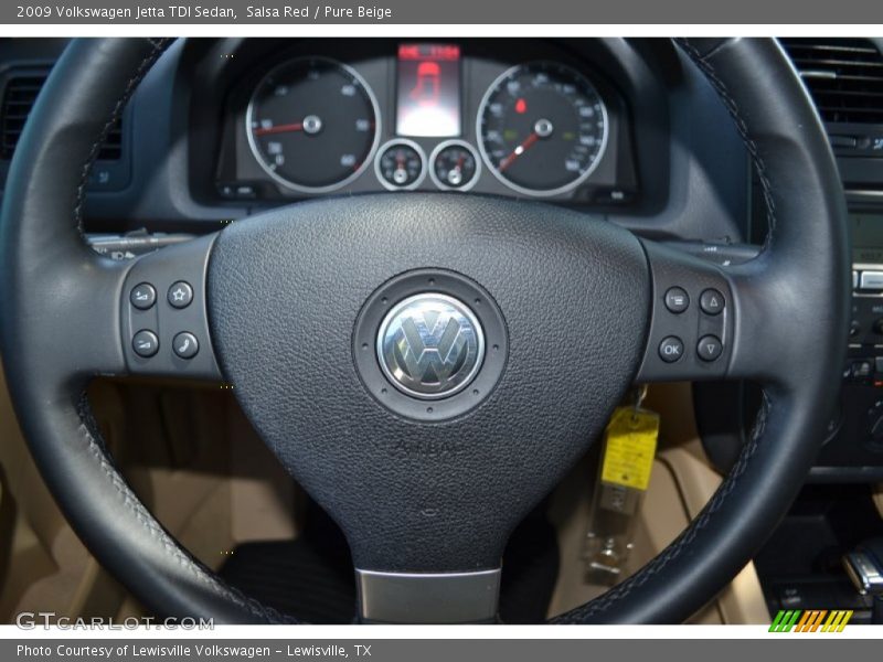 Salsa Red / Pure Beige 2009 Volkswagen Jetta TDI Sedan