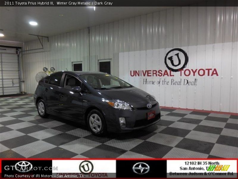 Winter Gray Metallic / Dark Gray 2011 Toyota Prius Hybrid III