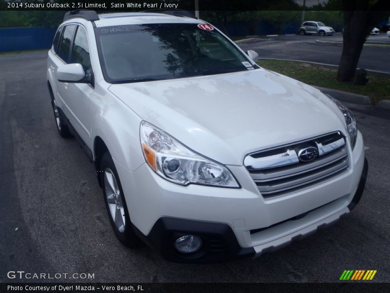 Satin White Pearl / Ivory 2014 Subaru Outback 2.5i Limited