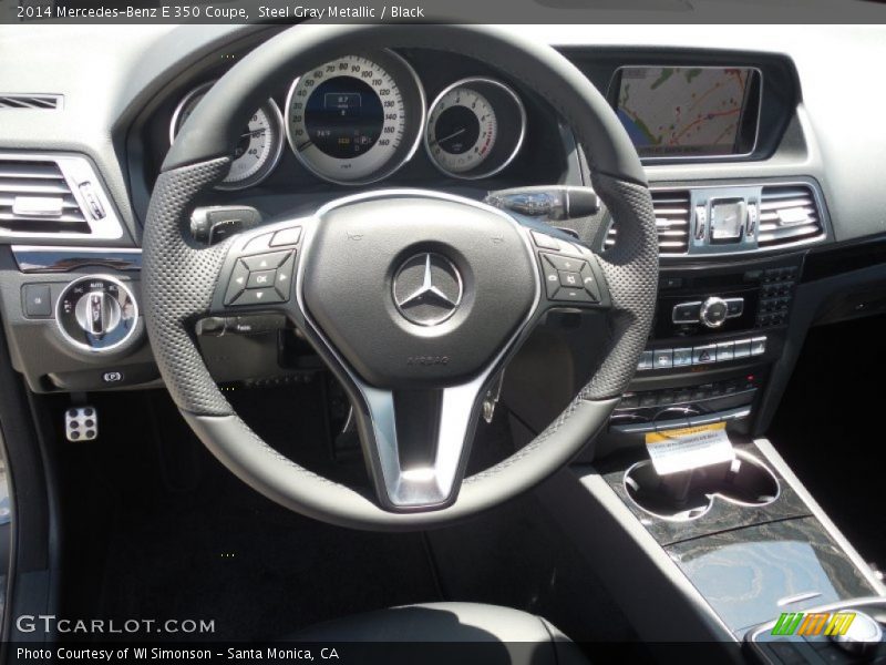 Steel Gray Metallic / Black 2014 Mercedes-Benz E 350 Coupe