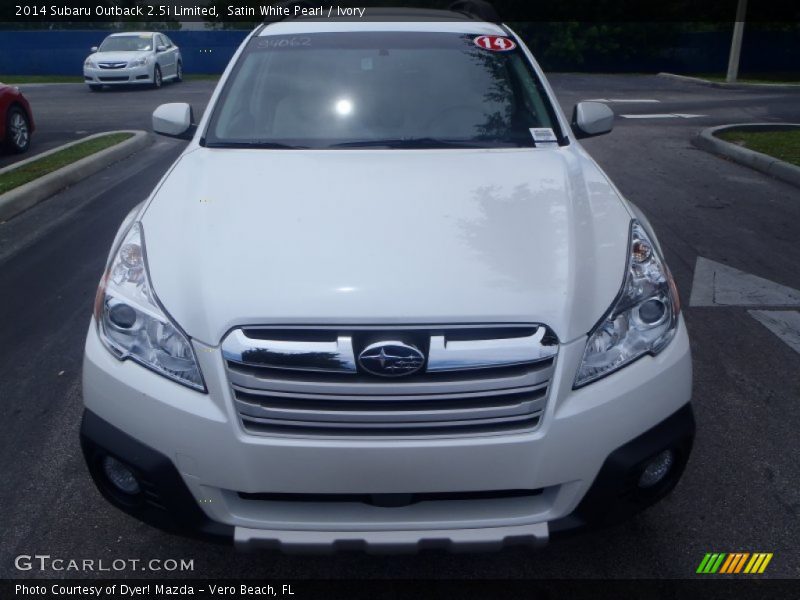 Satin White Pearl / Ivory 2014 Subaru Outback 2.5i Limited