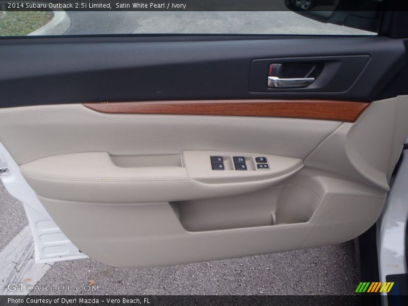Satin White Pearl / Ivory 2014 Subaru Outback 2.5i Limited