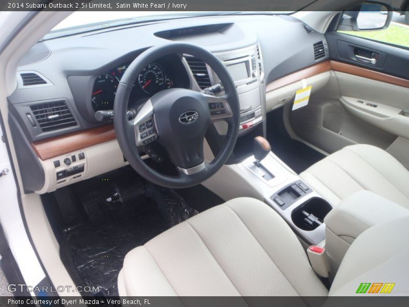 Satin White Pearl / Ivory 2014 Subaru Outback 2.5i Limited