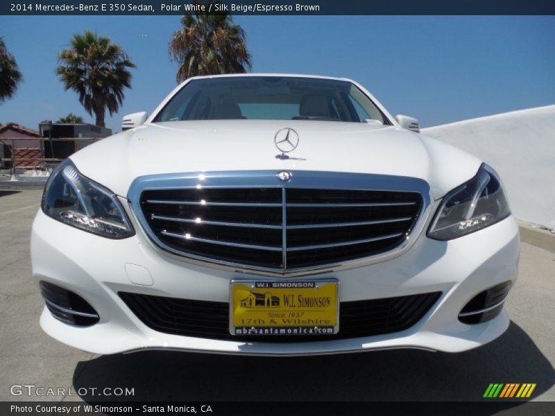 Polar White / Silk Beige/Espresso Brown 2014 Mercedes-Benz E 350 Sedan
