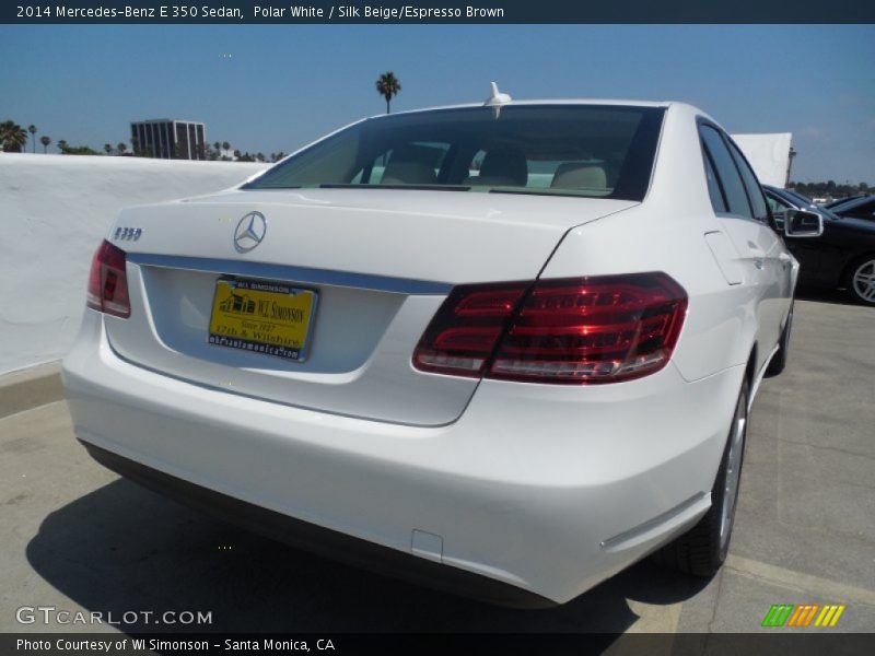 Polar White / Silk Beige/Espresso Brown 2014 Mercedes-Benz E 350 Sedan