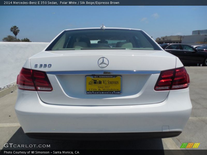 Polar White / Silk Beige/Espresso Brown 2014 Mercedes-Benz E 350 Sedan