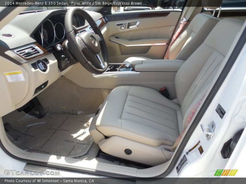 Polar White / Silk Beige/Espresso Brown 2014 Mercedes-Benz E 350 Sedan