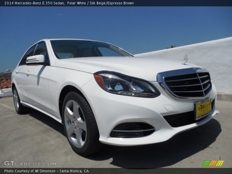 Polar White / Silk Beige/Espresso Brown 2014 Mercedes-Benz E 350 Sedan