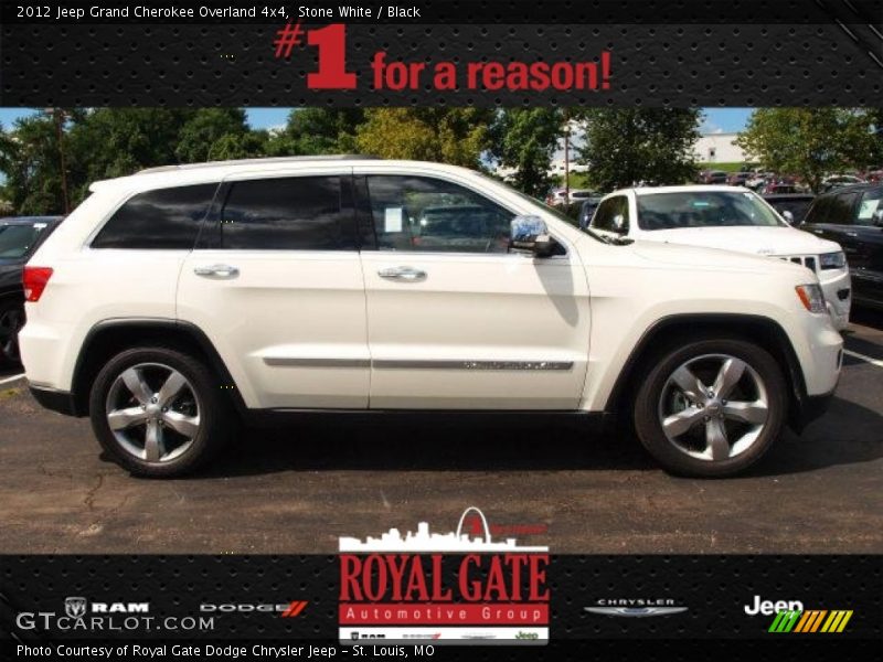 Stone White / Black 2012 Jeep Grand Cherokee Overland 4x4