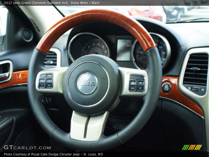 Stone White / Black 2012 Jeep Grand Cherokee Overland 4x4