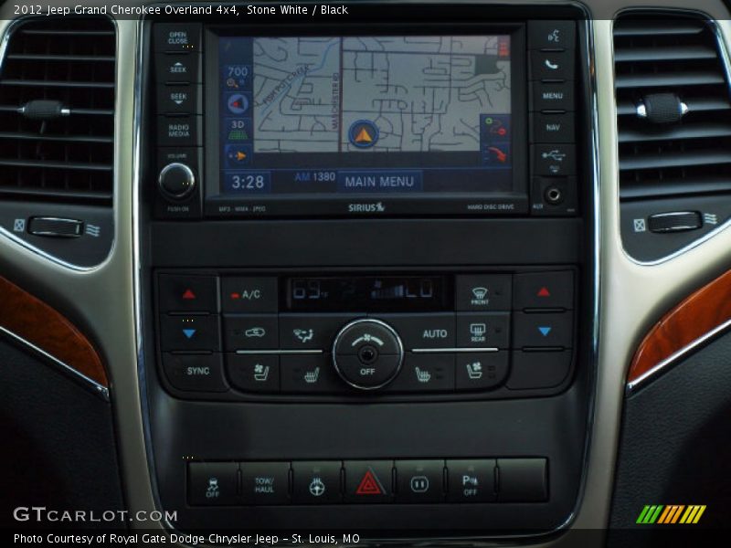Stone White / Black 2012 Jeep Grand Cherokee Overland 4x4