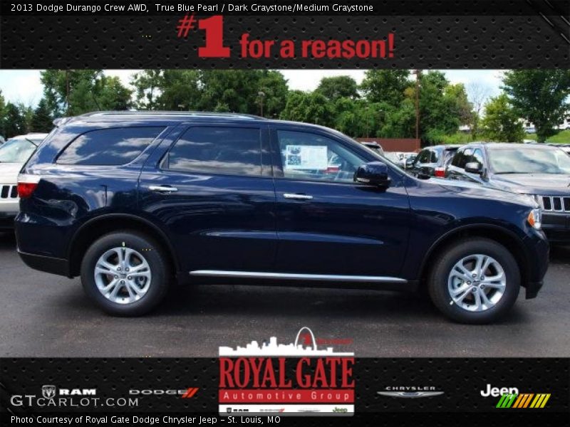 True Blue Pearl / Dark Graystone/Medium Graystone 2013 Dodge Durango Crew AWD