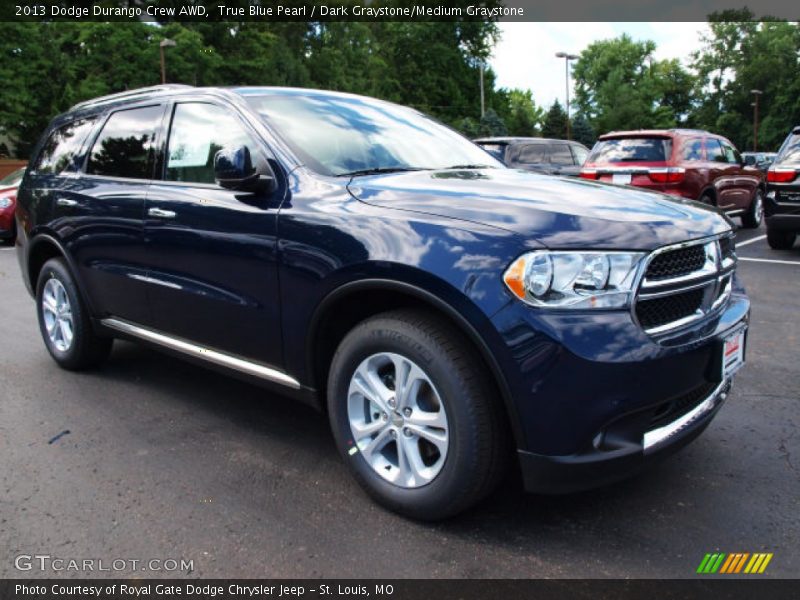 True Blue Pearl / Dark Graystone/Medium Graystone 2013 Dodge Durango Crew AWD