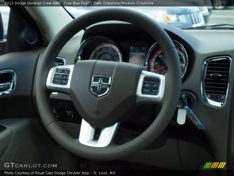 True Blue Pearl / Dark Graystone/Medium Graystone 2013 Dodge Durango Crew AWD