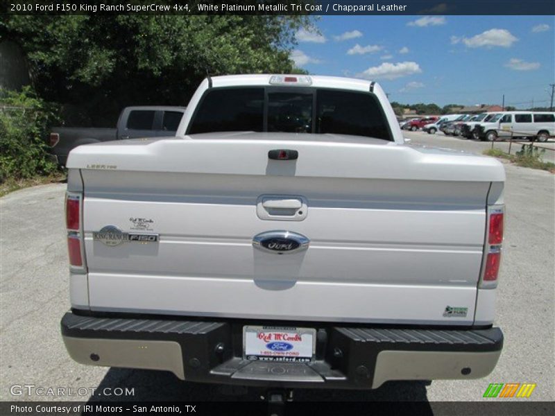 White Platinum Metallic Tri Coat / Chapparal Leather 2010 Ford F150 King Ranch SuperCrew 4x4
