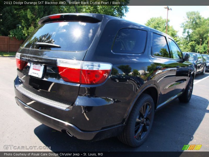 Brilliant Black Crystal Pearl / Black 2013 Dodge Durango SXT Blacktop AWD