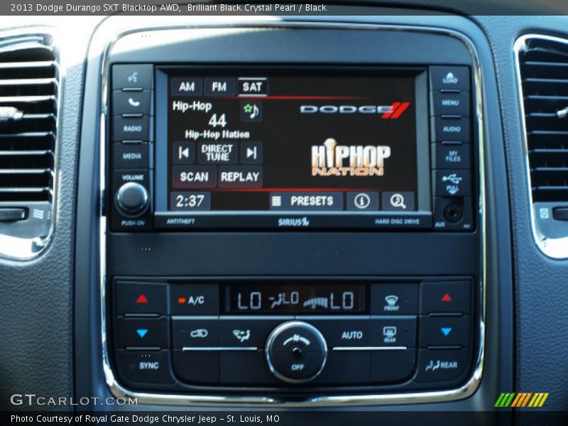 Brilliant Black Crystal Pearl / Black 2013 Dodge Durango SXT Blacktop AWD