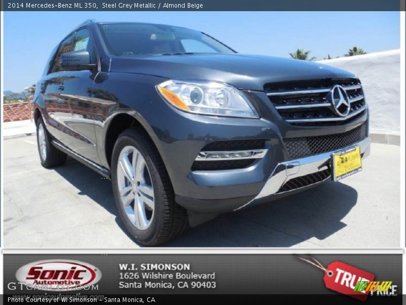Steel Grey Metallic / Almond Beige 2014 Mercedes-Benz ML 350
