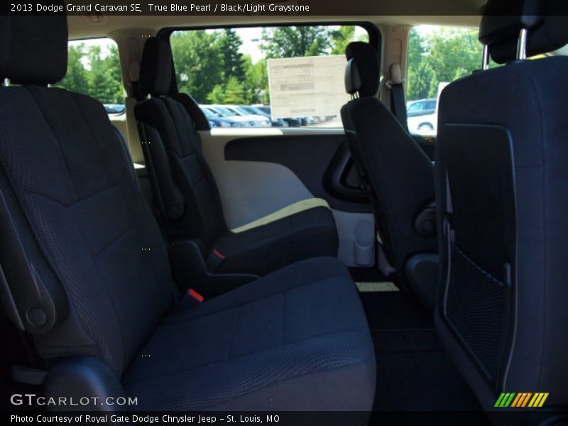 True Blue Pearl / Black/Light Graystone 2013 Dodge Grand Caravan SE