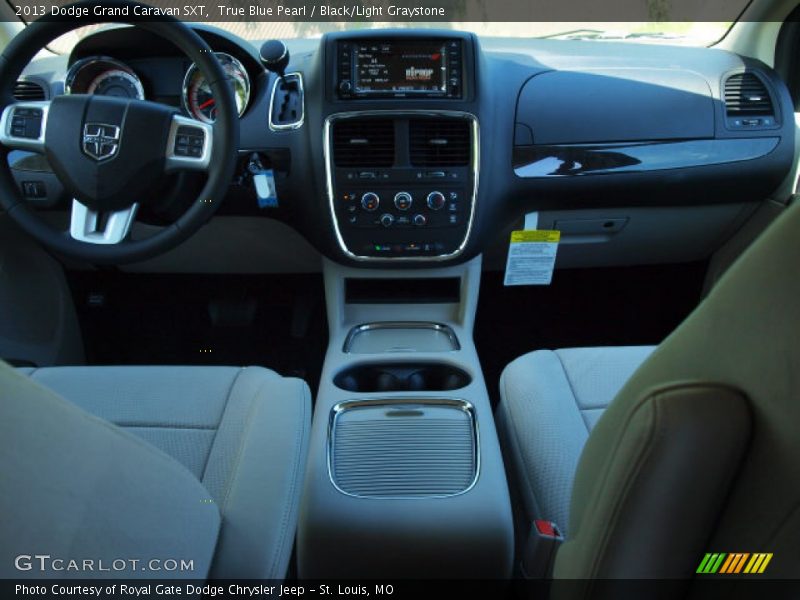 True Blue Pearl / Black/Light Graystone 2013 Dodge Grand Caravan SXT