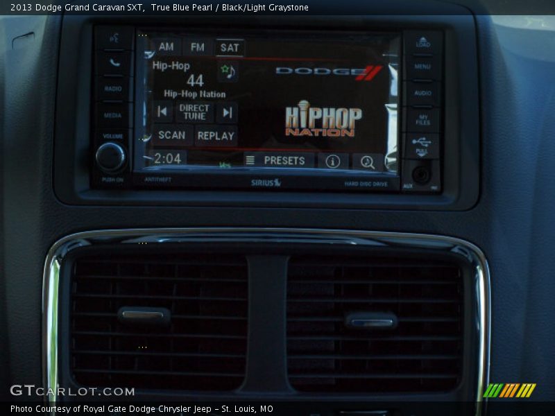 True Blue Pearl / Black/Light Graystone 2013 Dodge Grand Caravan SXT