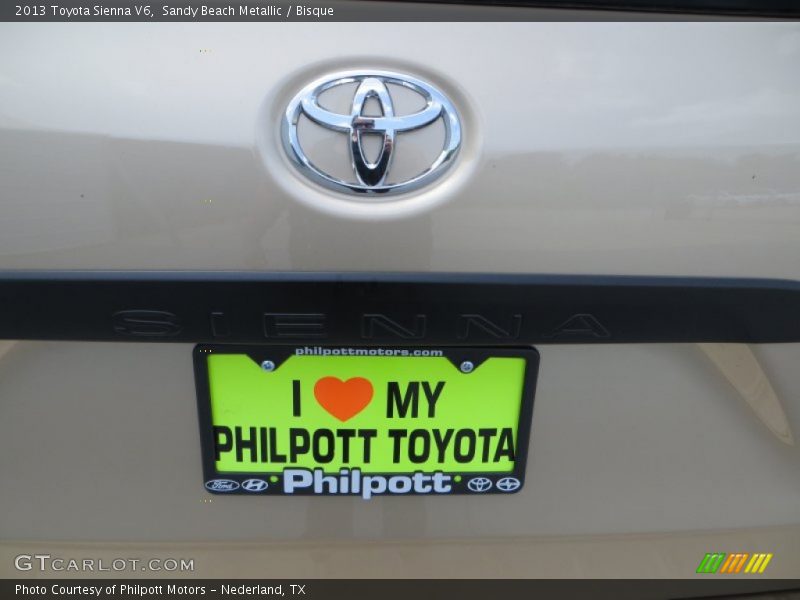 Sandy Beach Metallic / Bisque 2013 Toyota Sienna V6