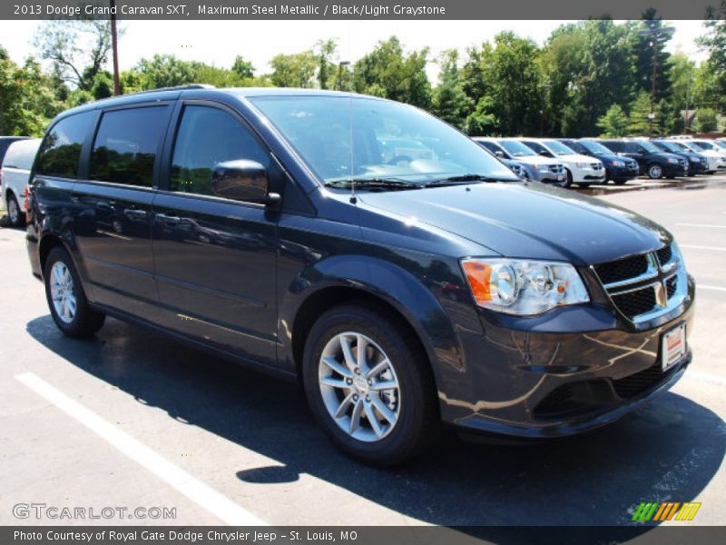 Maximum Steel Metallic / Black/Light Graystone 2013 Dodge Grand Caravan SXT