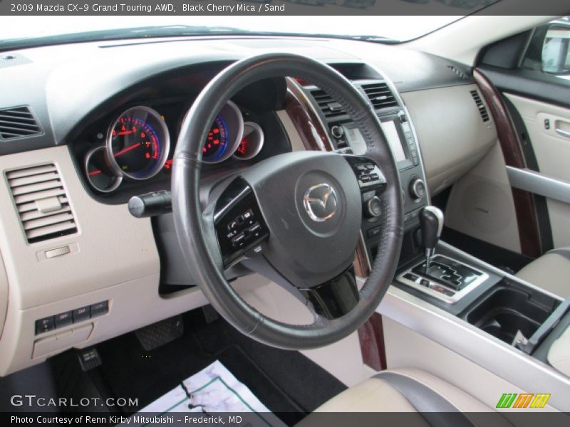 Black Cherry Mica / Sand 2009 Mazda CX-9 Grand Touring AWD