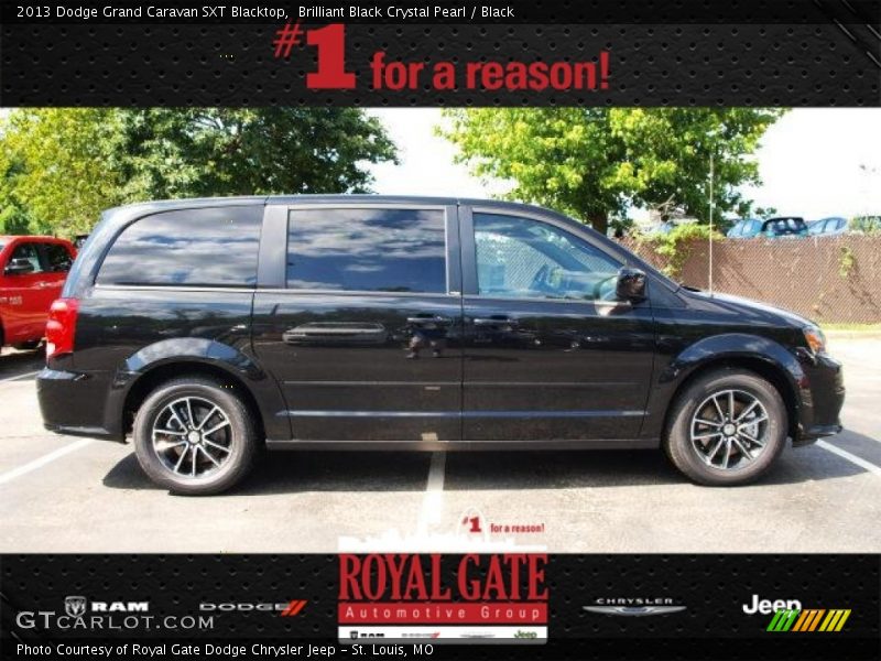 Brilliant Black Crystal Pearl / Black 2013 Dodge Grand Caravan SXT Blacktop