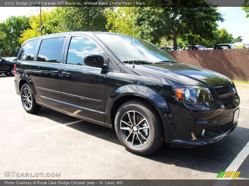 Brilliant Black Crystal Pearl / Black 2013 Dodge Grand Caravan SXT Blacktop