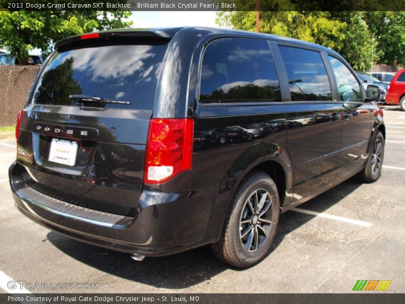 Brilliant Black Crystal Pearl / Black 2013 Dodge Grand Caravan SXT Blacktop