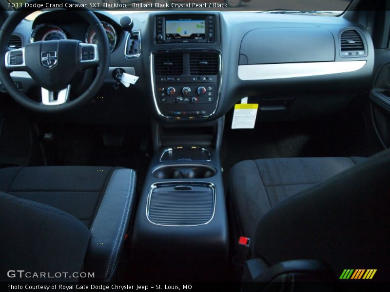 Brilliant Black Crystal Pearl / Black 2013 Dodge Grand Caravan SXT Blacktop