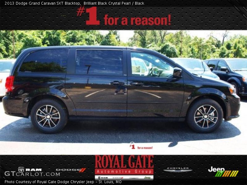 Brilliant Black Crystal Pearl / Black 2013 Dodge Grand Caravan SXT Blacktop