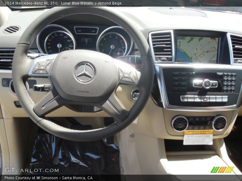 Lunar Blue Metallic / Almond Beige 2014 Mercedes-Benz ML 350