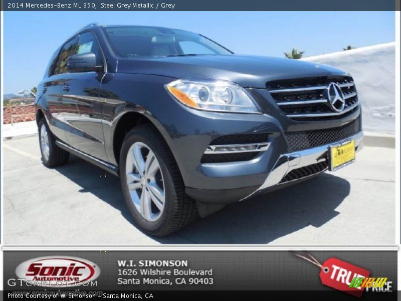 Steel Grey Metallic / Grey 2014 Mercedes-Benz ML 350