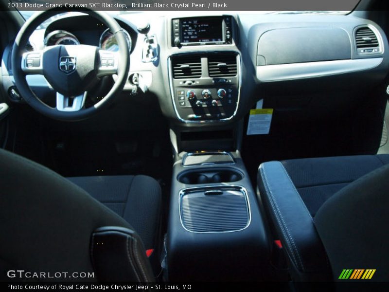Brilliant Black Crystal Pearl / Black 2013 Dodge Grand Caravan SXT Blacktop