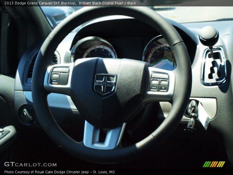 Brilliant Black Crystal Pearl / Black 2013 Dodge Grand Caravan SXT Blacktop
