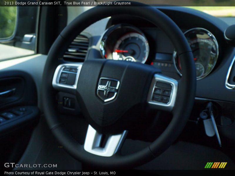 True Blue Pearl / Black/Light Graystone 2013 Dodge Grand Caravan SXT