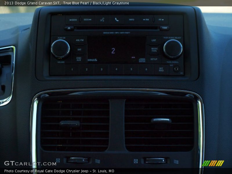 True Blue Pearl / Black/Light Graystone 2013 Dodge Grand Caravan SXT