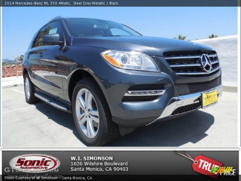 Steel Grey Metallic / Black 2014 Mercedes-Benz ML 350 4Matic