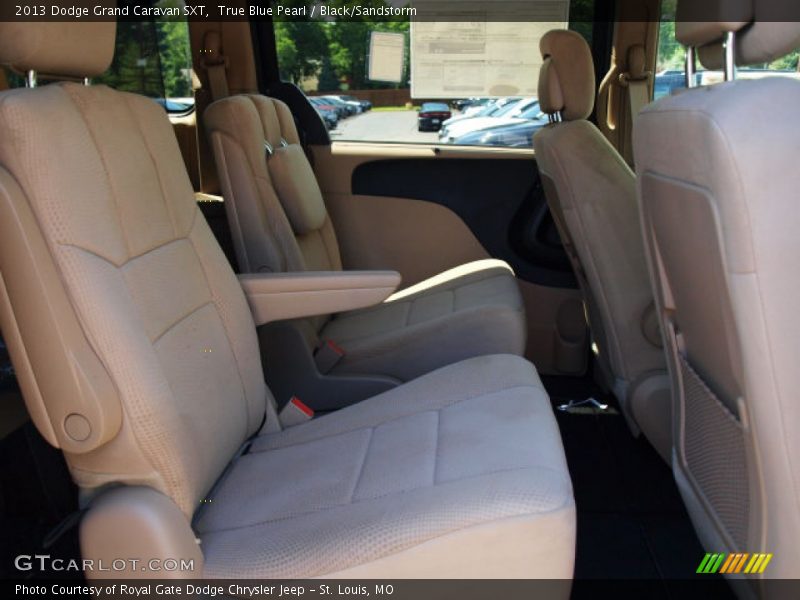 True Blue Pearl / Black/Sandstorm 2013 Dodge Grand Caravan SXT