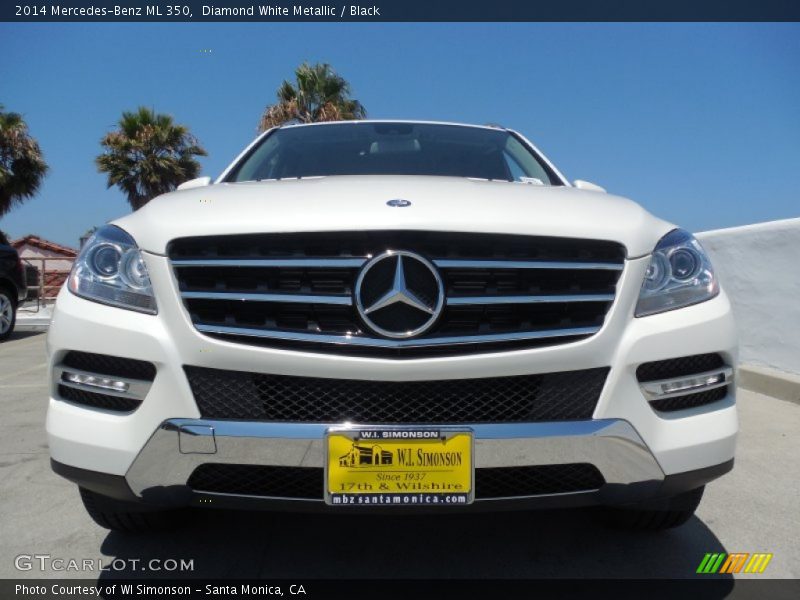 Diamond White Metallic / Black 2014 Mercedes-Benz ML 350