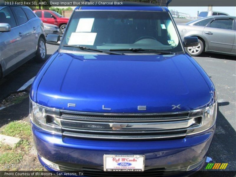 Deep Impact Blue Metallic / Charcoal Black 2013 Ford Flex SEL AWD