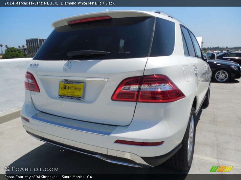 Diamond White Metallic / Black 2014 Mercedes-Benz ML 350