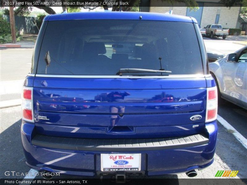 Deep Impact Blue Metallic / Charcoal Black 2013 Ford Flex SEL AWD