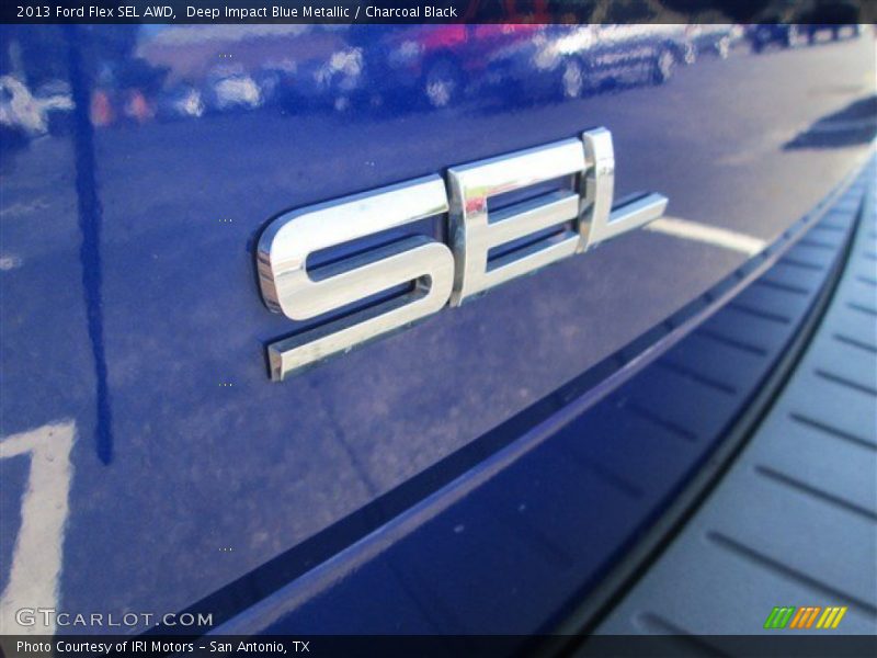 Deep Impact Blue Metallic / Charcoal Black 2013 Ford Flex SEL AWD
