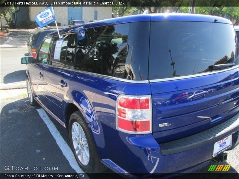 Deep Impact Blue Metallic / Charcoal Black 2013 Ford Flex SEL AWD